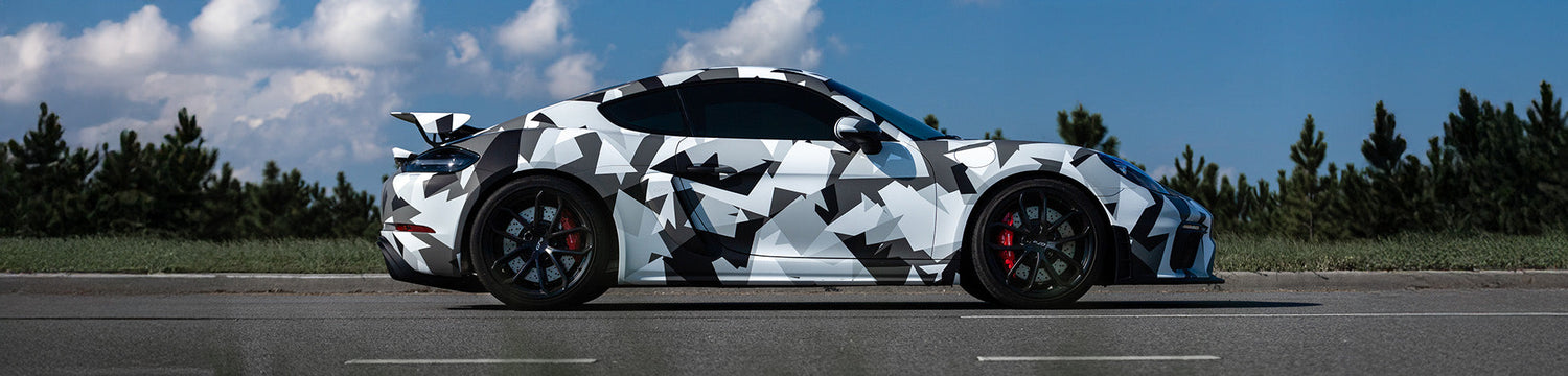 shattered camo car wrap