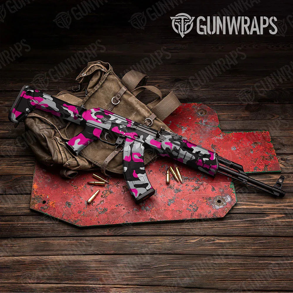 Classic Magenta Tiger AK-47 Gun Skin Vinyl Wraps