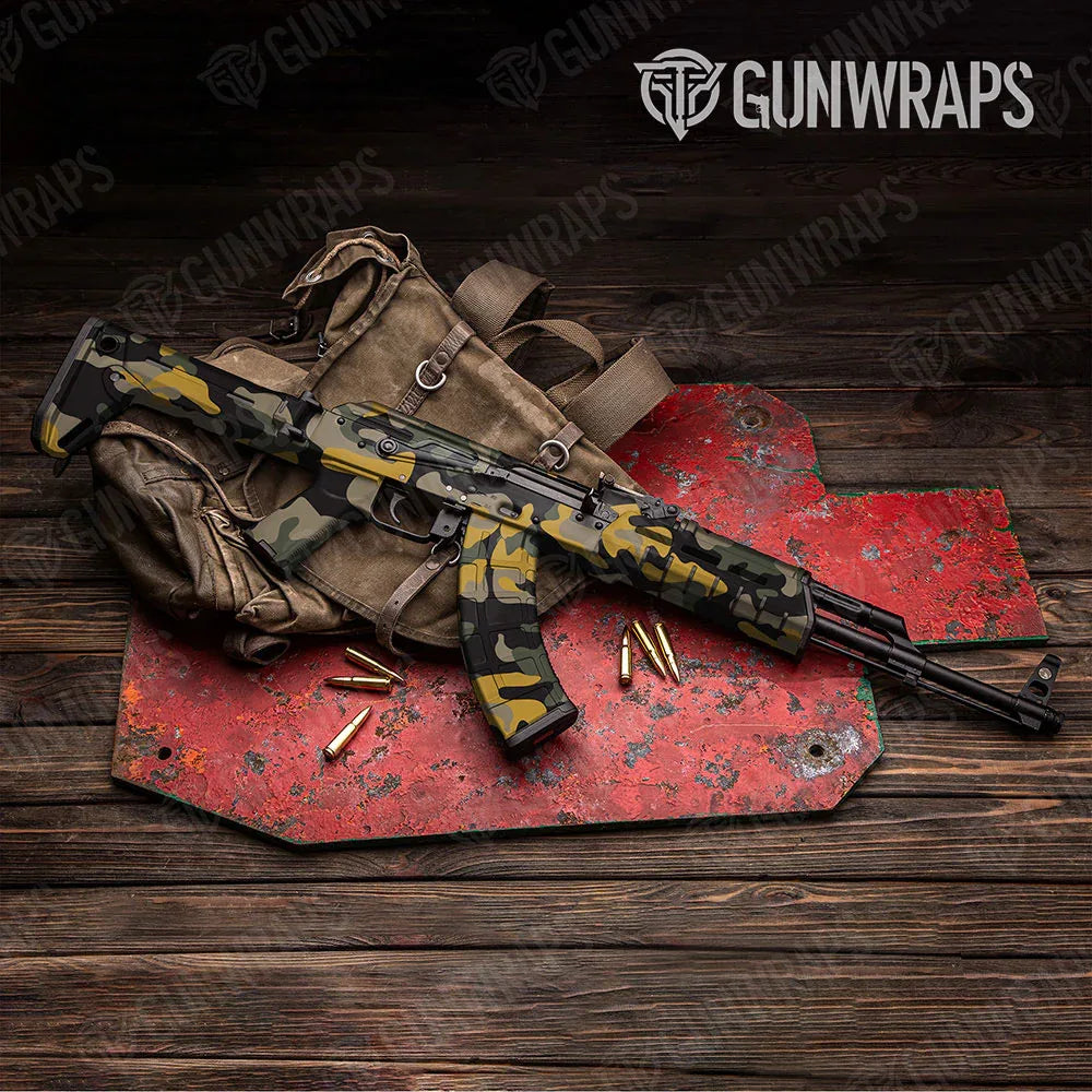 Classic Militant Yellow AK-47 Gun Skin Vinyl Wraps