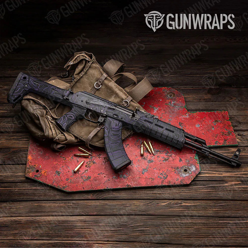 Damascus Purple AK-47 Gun Skin Vinyl Wraps