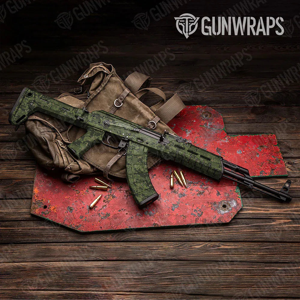 Digital Army Green AK-47 Gun Skin Vinyl Wraps