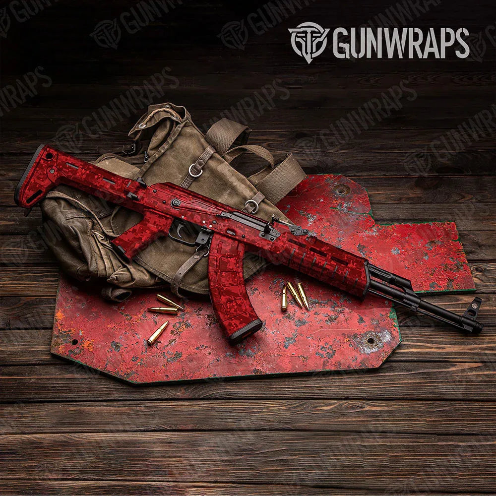 Digital Elite Red AK-47 Gun Skin Vinyl Wraps
