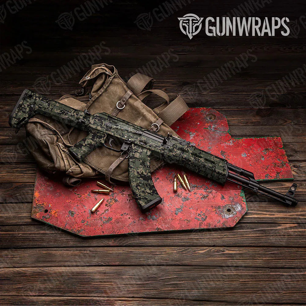 Digital Militant Green AK-47 Gun Skin Vinyl Wraps
