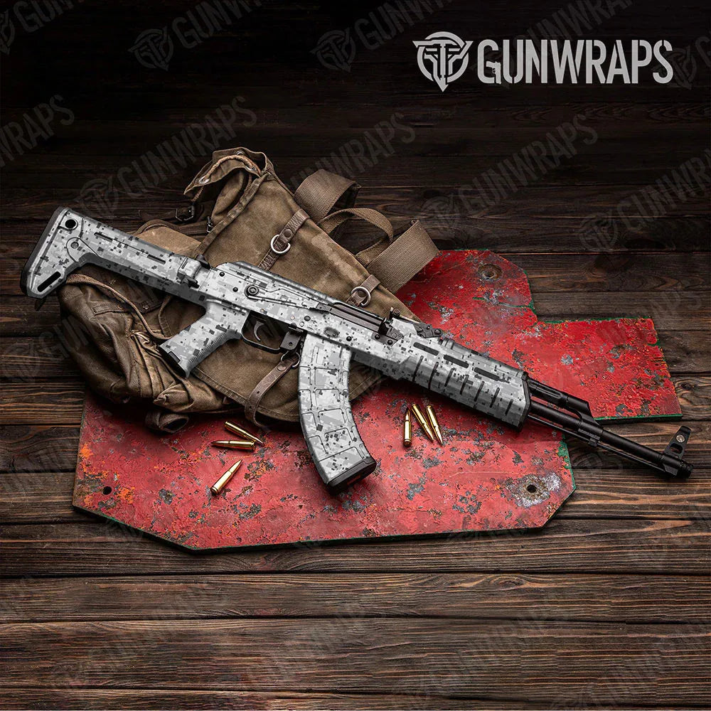 Digital Snow AK-47 Gun Skin Vinyl Wraps