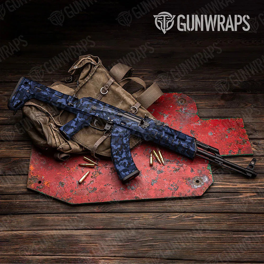 Erratic Blue Midnight AK-47 Gun Skin Vinyl Wraps