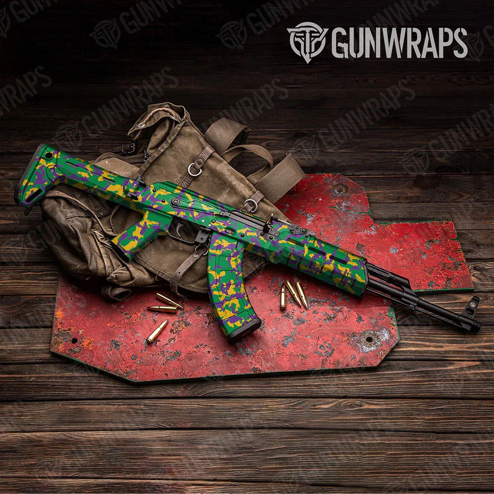 Erratic Mardi Gras AK-47 Gun Skin Vinyl Wraps