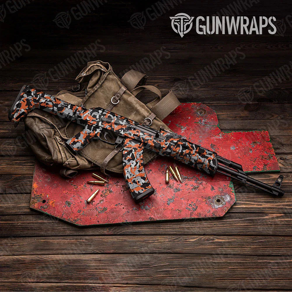 Erratic Orange Tiger AK-47 Gun Skin Vinyl Wraps
