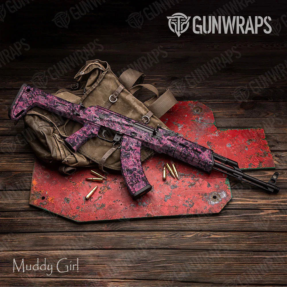 Muddy Girl Flat AK-47 Gun Skin Vinyl Wraps
