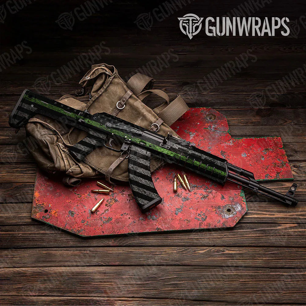 Patriotic Green Flag AK-47 Gun Skin Vinyl Wraps