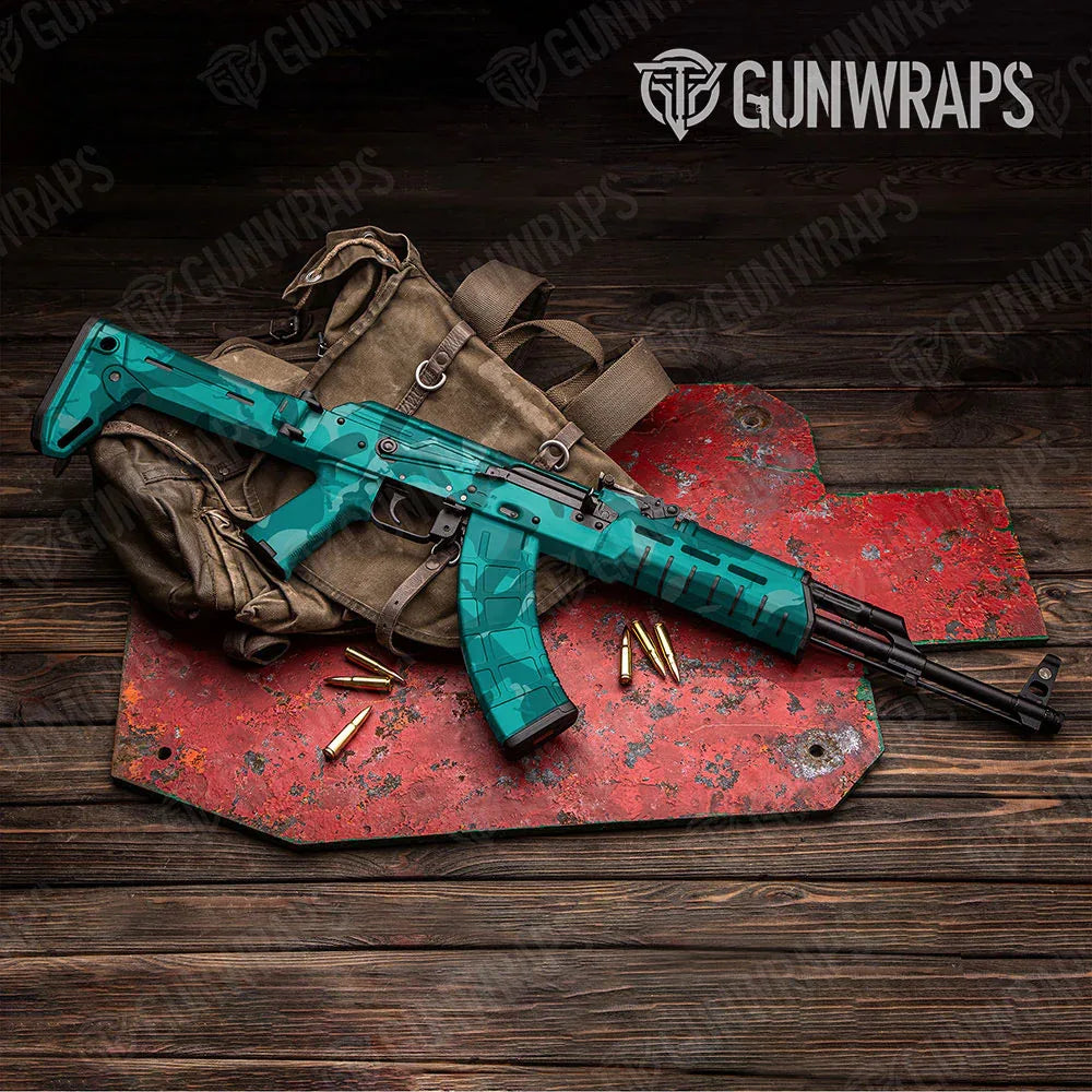Ragged Elite Tiffany Blue AK-47 Gun Skin Vinyl Wraps