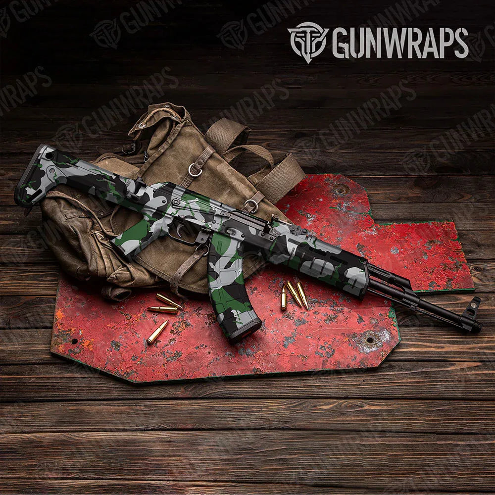 Ragged Green Tiger AK-47 Gun Skin Vinyl Wraps