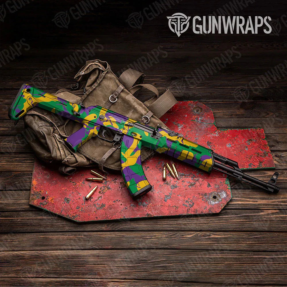 Ragged Mardi Gras AK-47 Gun Skin Vinyl Wraps
