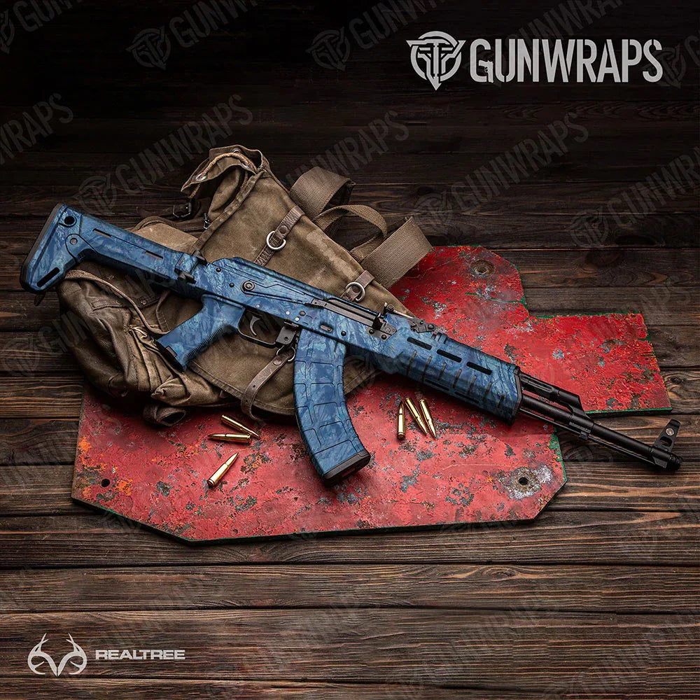 Realtree Aspect Ocean Blue AK-47 Gun Skin Vinyl Wraps