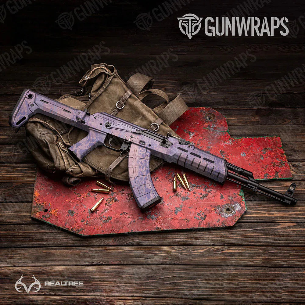 Realtree WAV3 Purple Rose AK-47 Gun Skin Vinyl Wraps