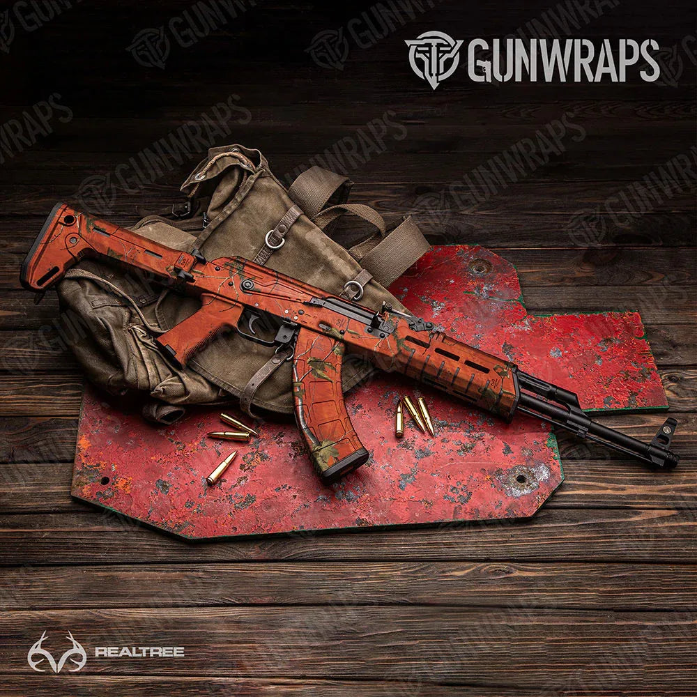Realtree XTRA Colors Orange AK-47 Gun Skin Vinyl Wraps