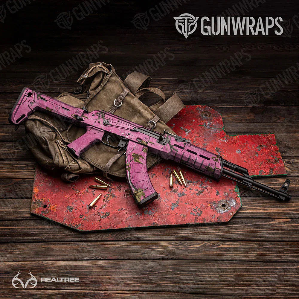 Realtree XTRA Colors Pink AK-47 Gun Skin Vinyl Wraps