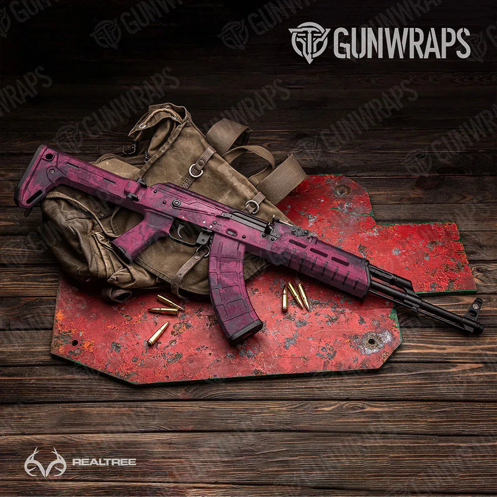 Realtree XTREME Dark Magenta AK-47 Gun Skin Vinyl Wraps