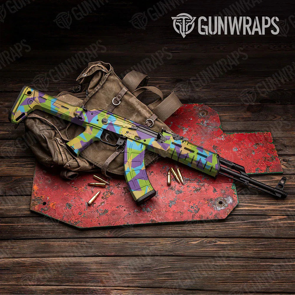 Shattered Carnival AK-47 Gun Skin Vinyl Wraps