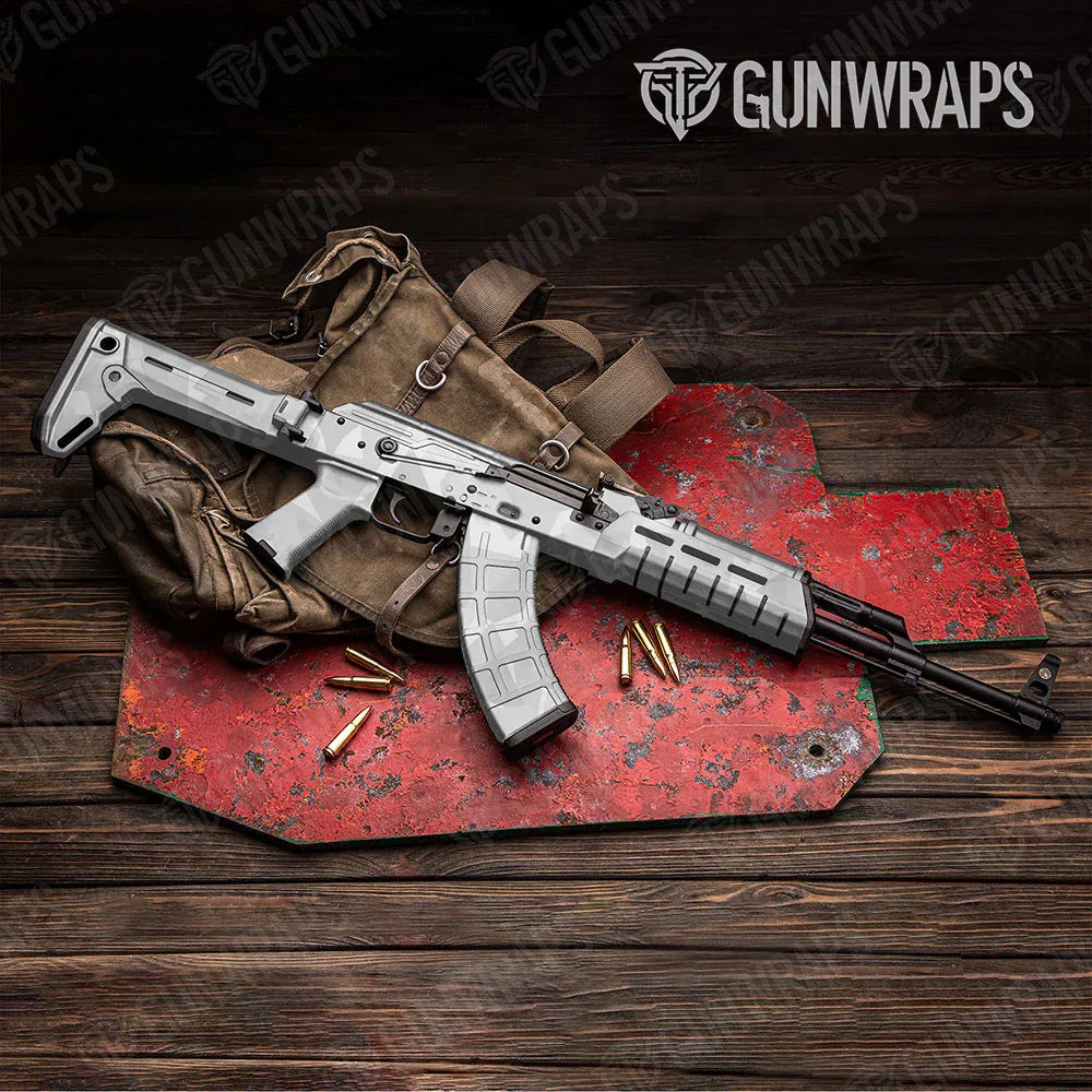 Shattered Elite White AK-47 Gun Skin Vinyl Wraps