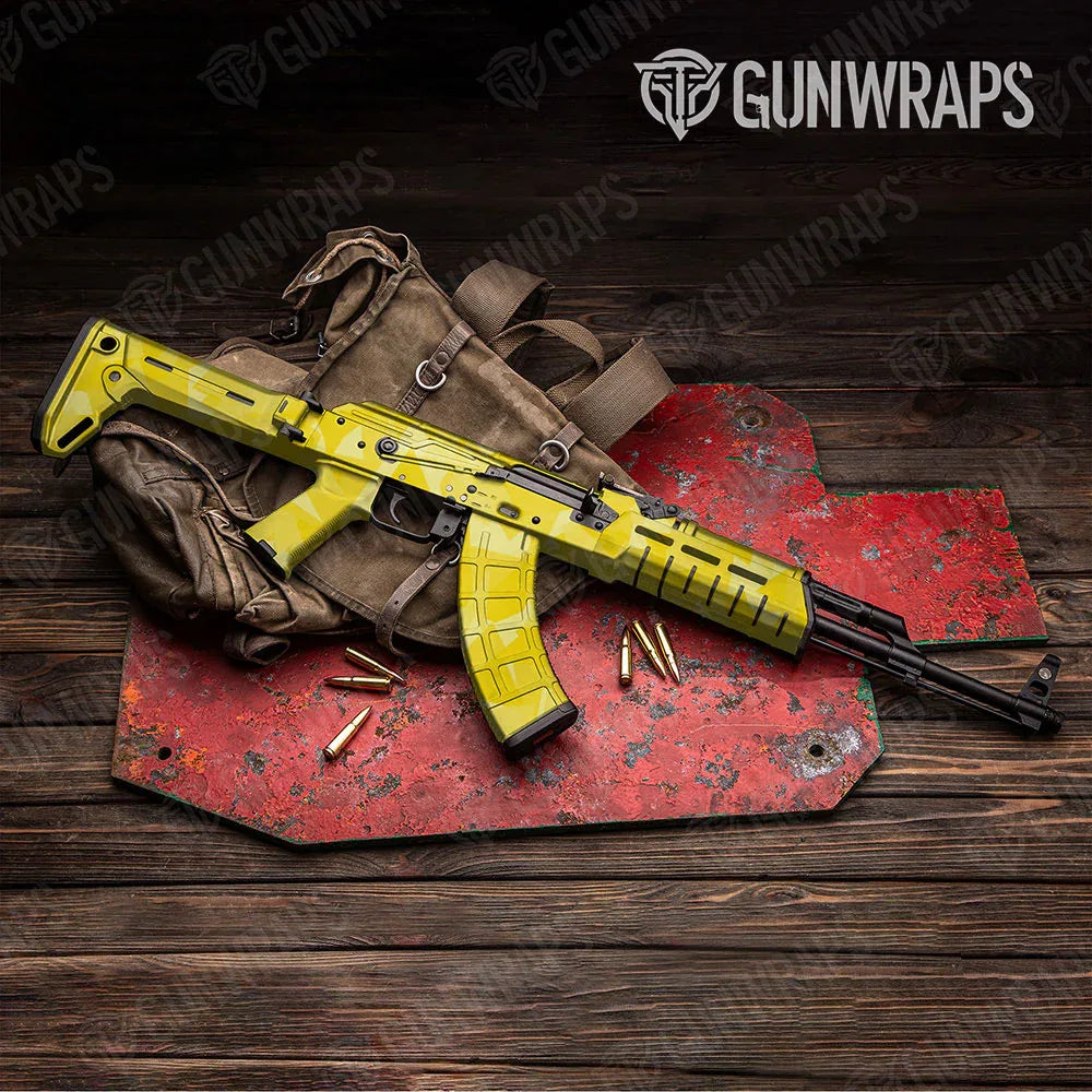 Shattered Elite Yellow AK-47 Gun Skin Vinyl Wraps