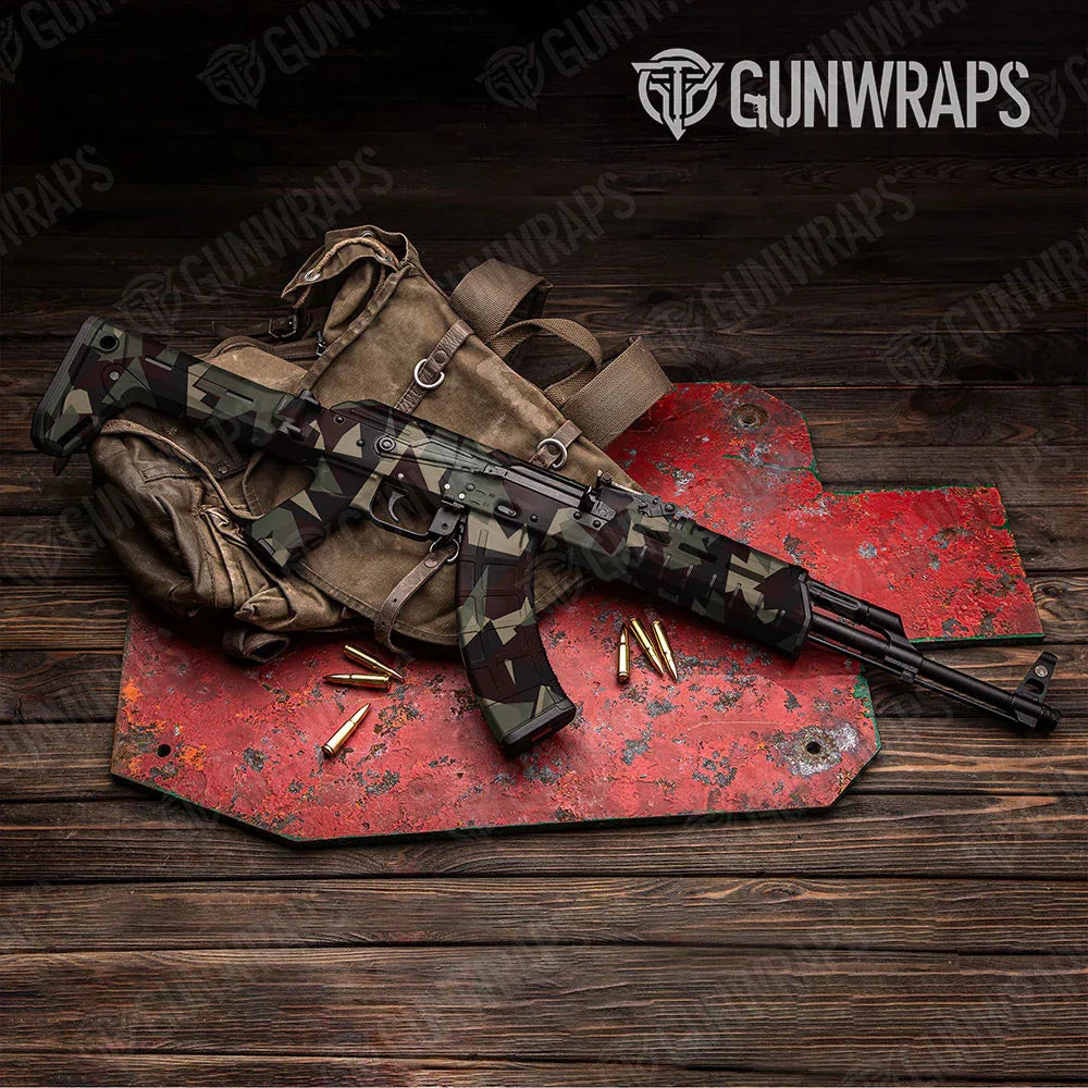 Shattered Militant Blood AK-47 Gun Skin Vinyl Wraps