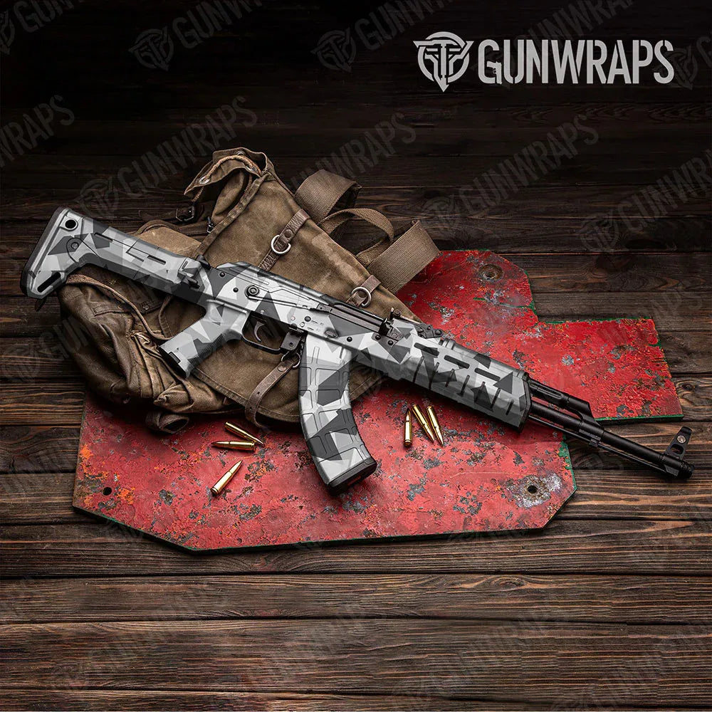 Shattered Snow AK-47 Gun Skin Vinyl Wraps
