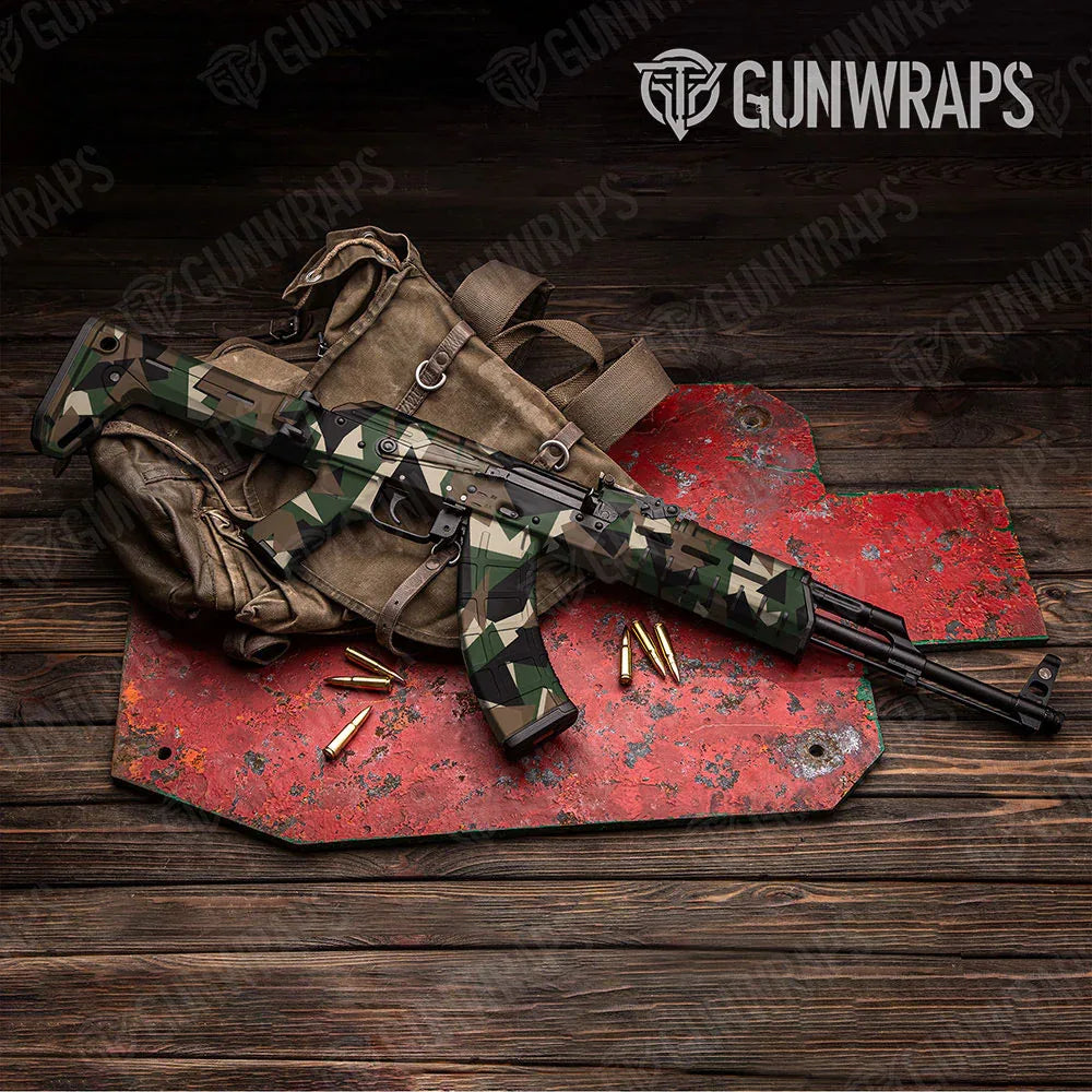 Shattered Woodland AK-47 Gun Skin Vinyl Wraps