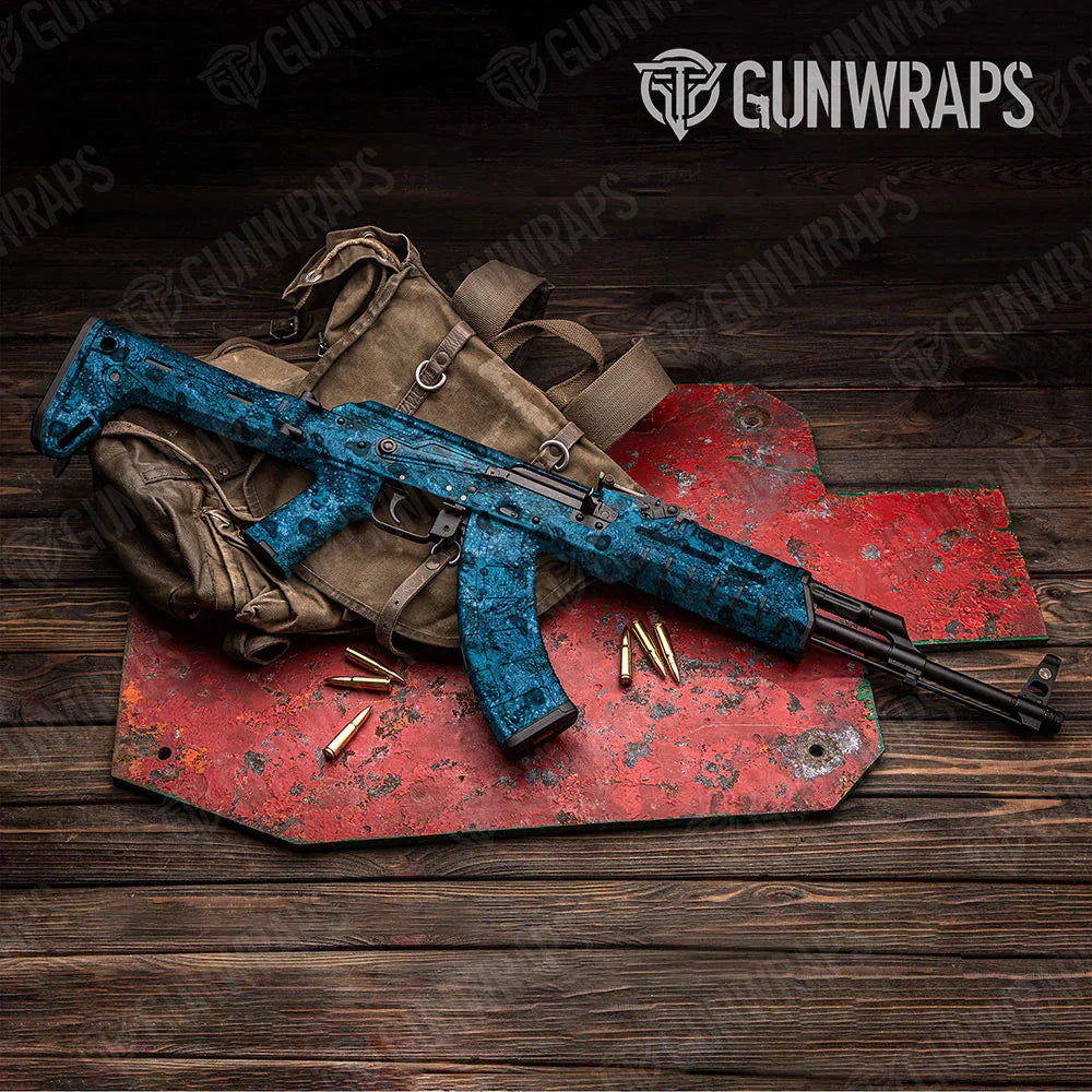 Toadaflage Blue AK-47 Gun Skin Vinyl Wraps