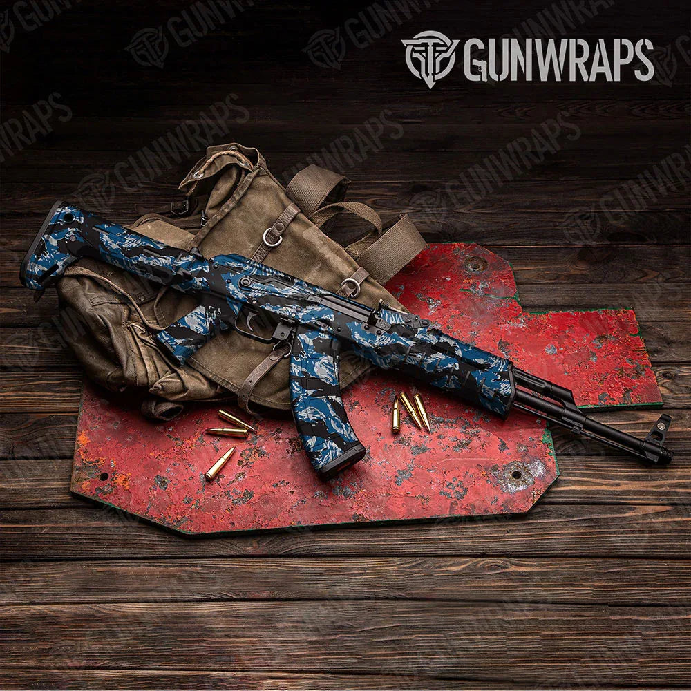 Vietnam Tiger Stripe Blue Tiger AK-47 Gun Skin Vinyl Wraps