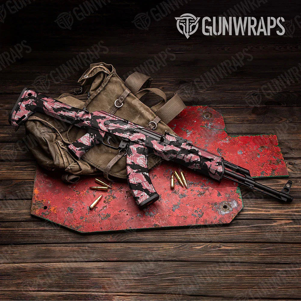Vietnam Tiger Stripe Pink AK-47 Gun Skin Vinyl Wraps