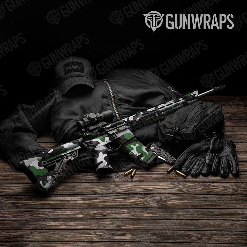 Classic Green Tiger AR-15 Gun Skin Vinyl Wraps