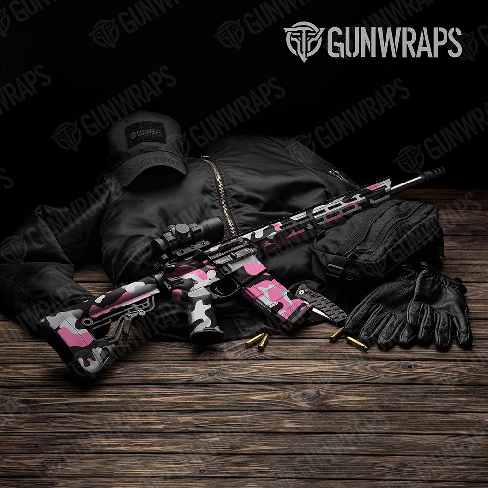 Classic Pink Tiger AR-15 Gun Skin Vinyl Wraps