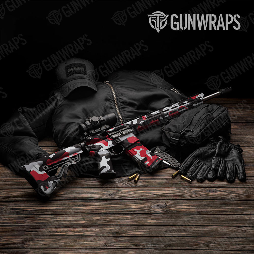 Classic Red Tiger AR-15 Gun Skin Vinyl Wraps