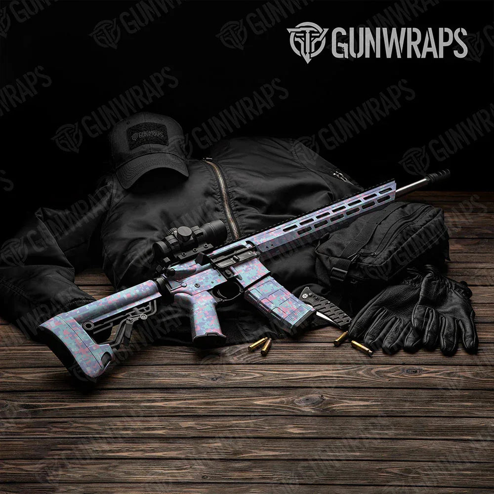 Digital Cotton Candy AR-15 Gun Skin Vinyl Wraps