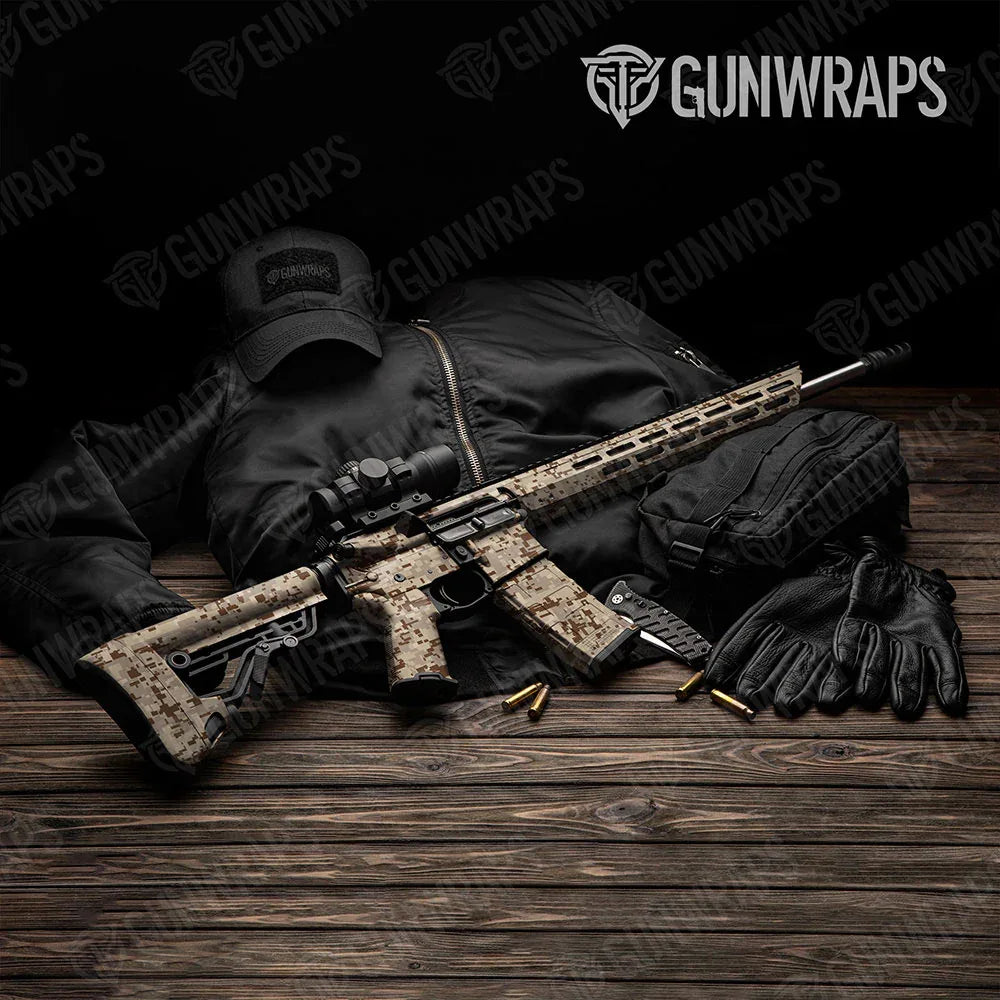 Digital Desert AR-15 Gun Skin Vinyl Wraps