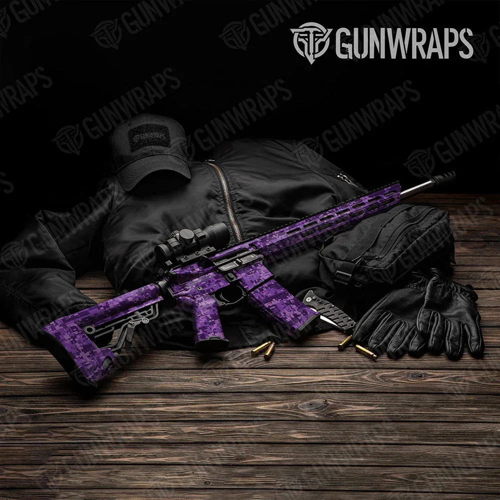 Digital Elite Purple AR-15 Gun Skin Vinyl Wraps