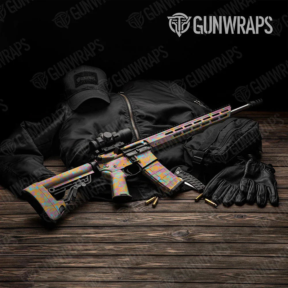 Digital Sherbert AR-15 Gun Skin Vinyl Wraps