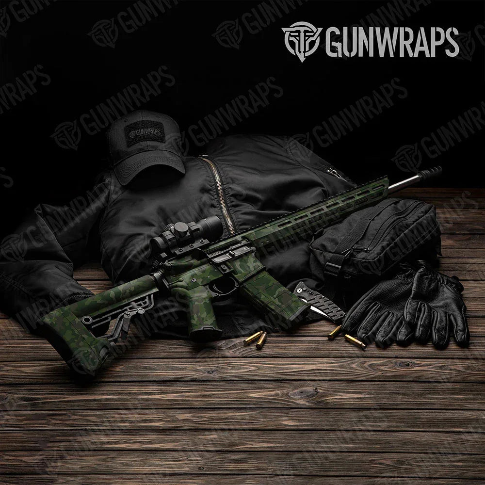 Erratic Army Dark Green AR-15 Gun Skin Vinyl Wraps