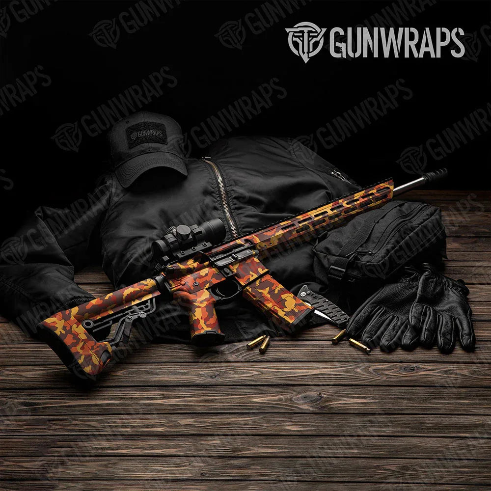Erratic Autumn AR-15 Gun Skin Vinyl Wraps