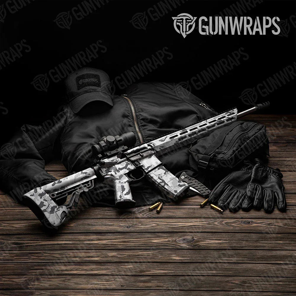 Erratic Snow AR-15 Gun Skin Vinyl Wraps
