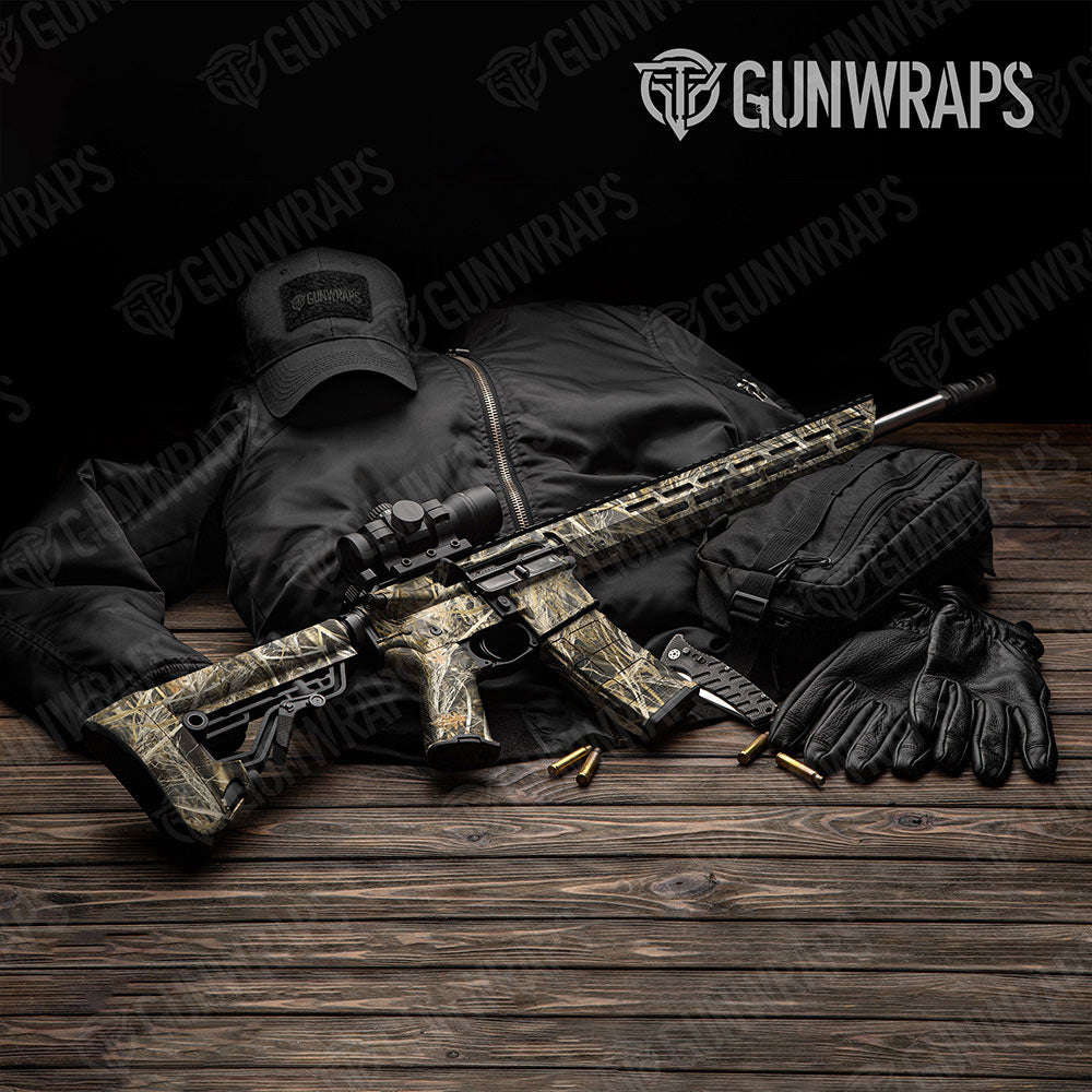 Nature Dry Grassland AR-15 Gun Skin Vinyl Wraps