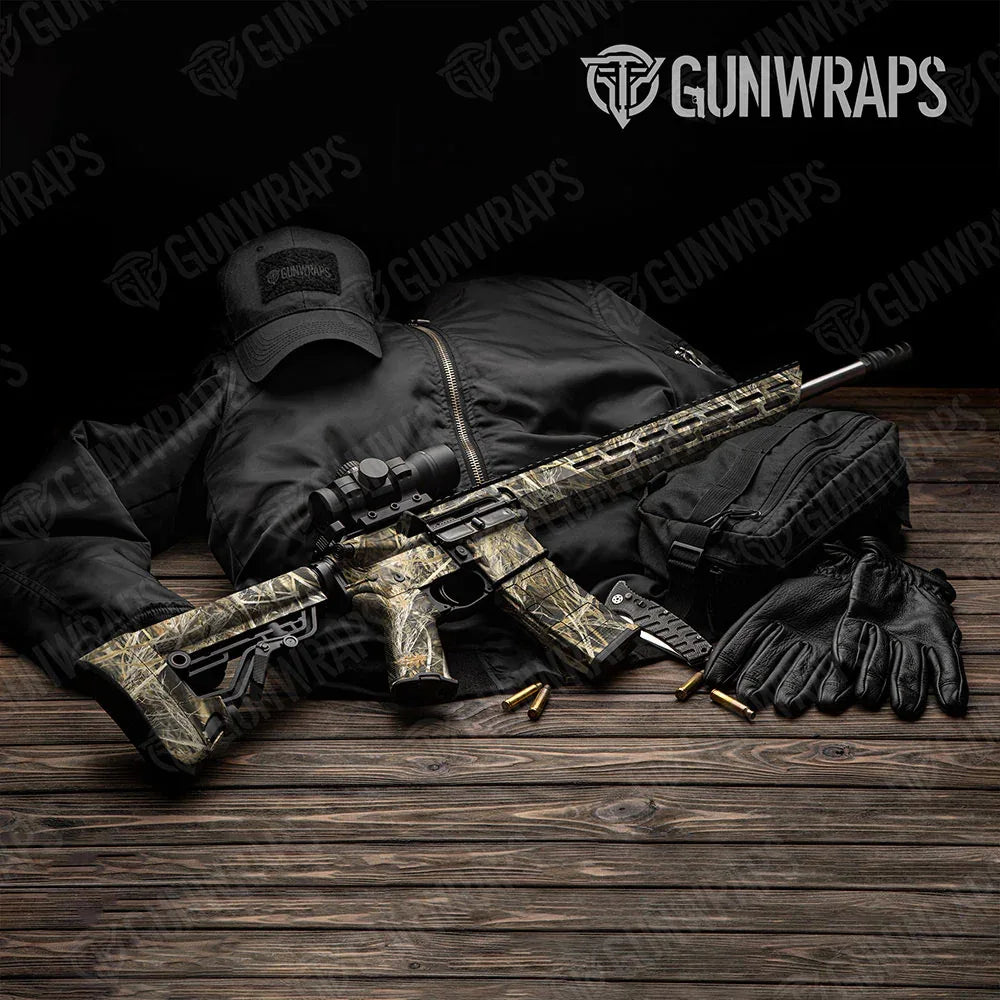 Nature Dry Grassland AR-15 Gun Skin Vinyl Wraps