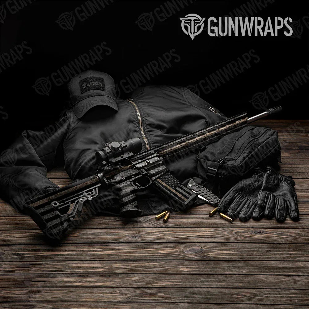 Patriotic Desert Flag AR-15 Gun Skin Vinyl Wraps