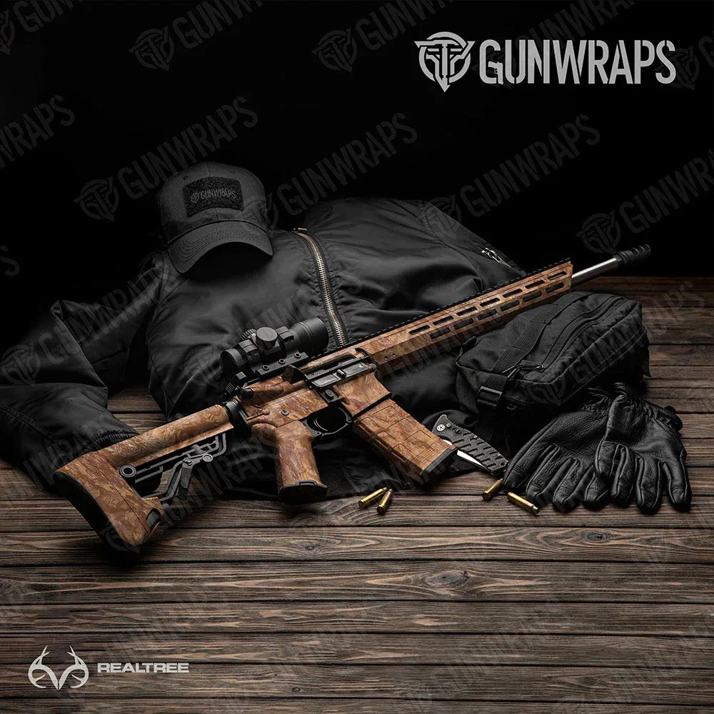 Realtree Aspect Burnt Orange AR-15 Gun Skin Vinyl Wraps