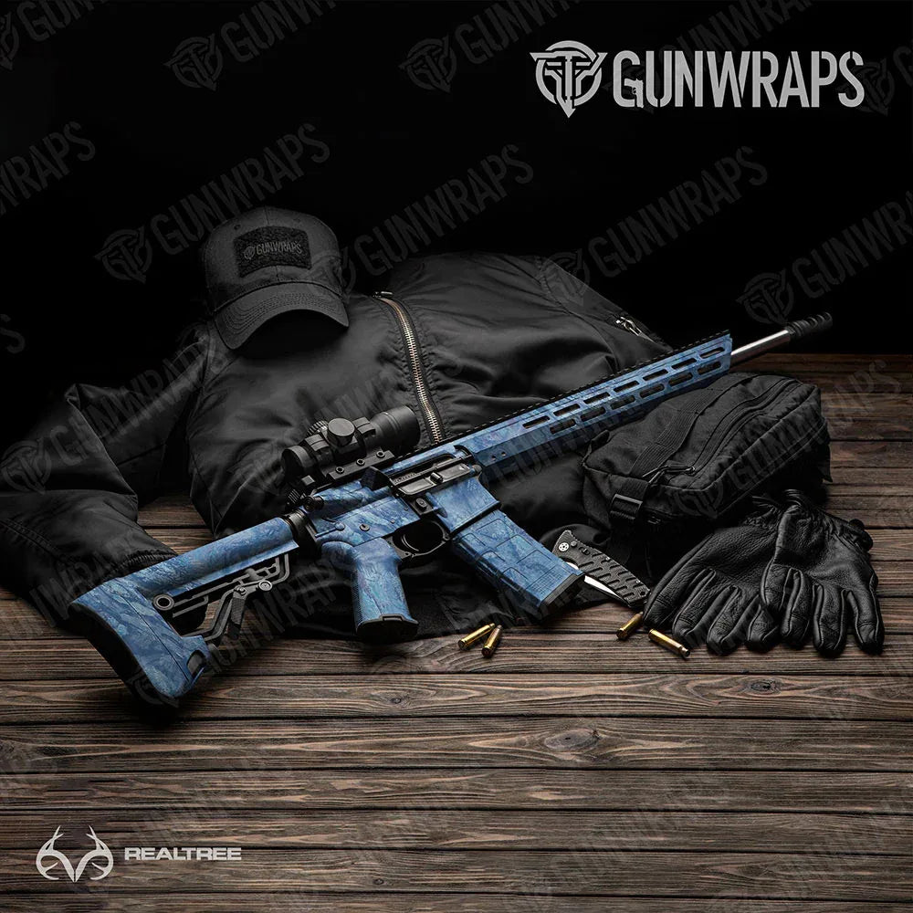 Realtree Aspect Ocean Blue AR-15 Gun Skin Vinyl Wraps