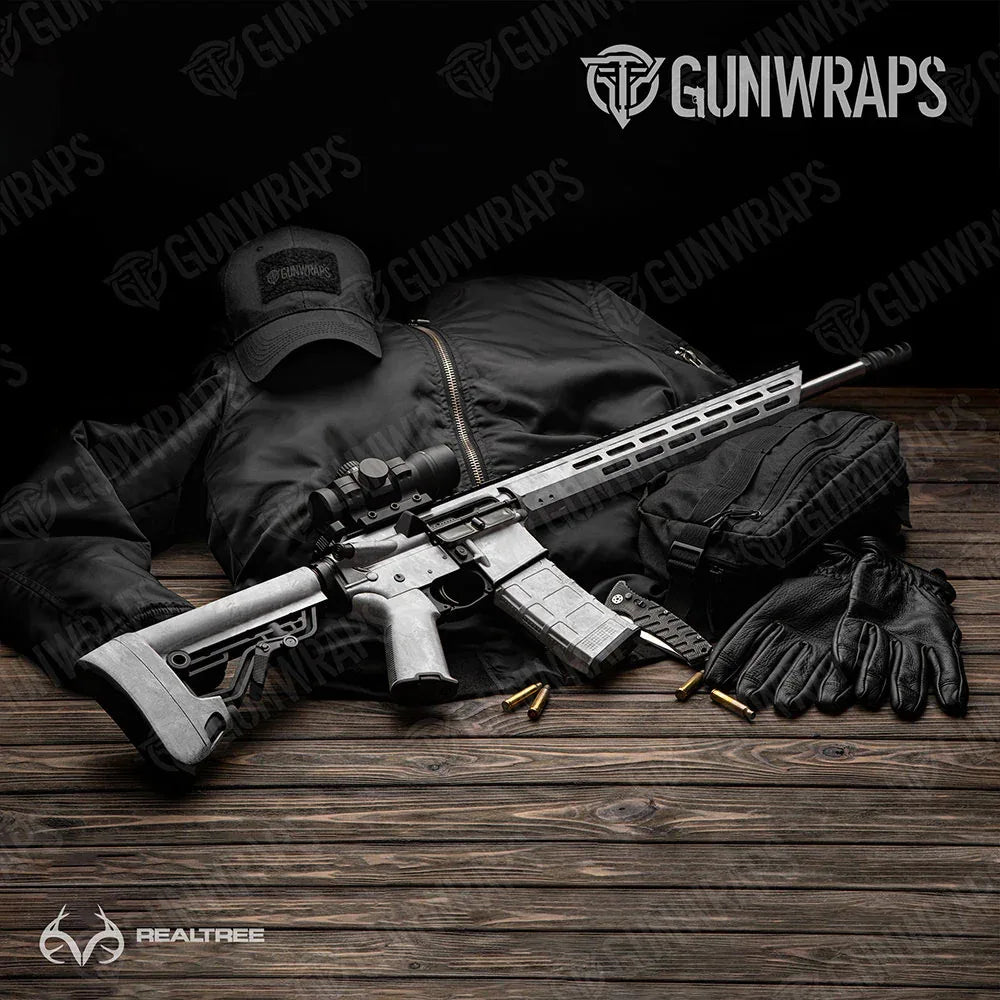 Realtree Aspect White Out AR-15 Gun Skin Vinyl Wraps