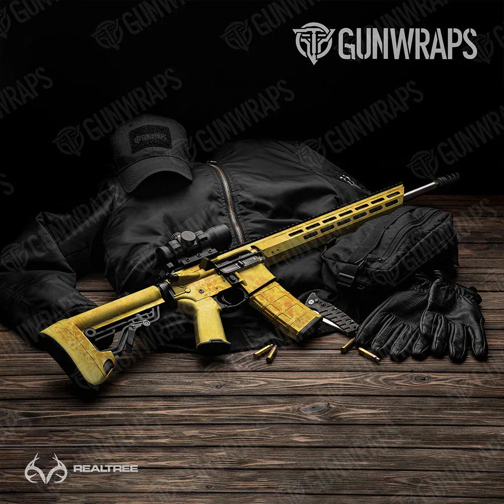 Realtree WAV3 Sunflower AR-15 Gun Skin Vinyl Wraps