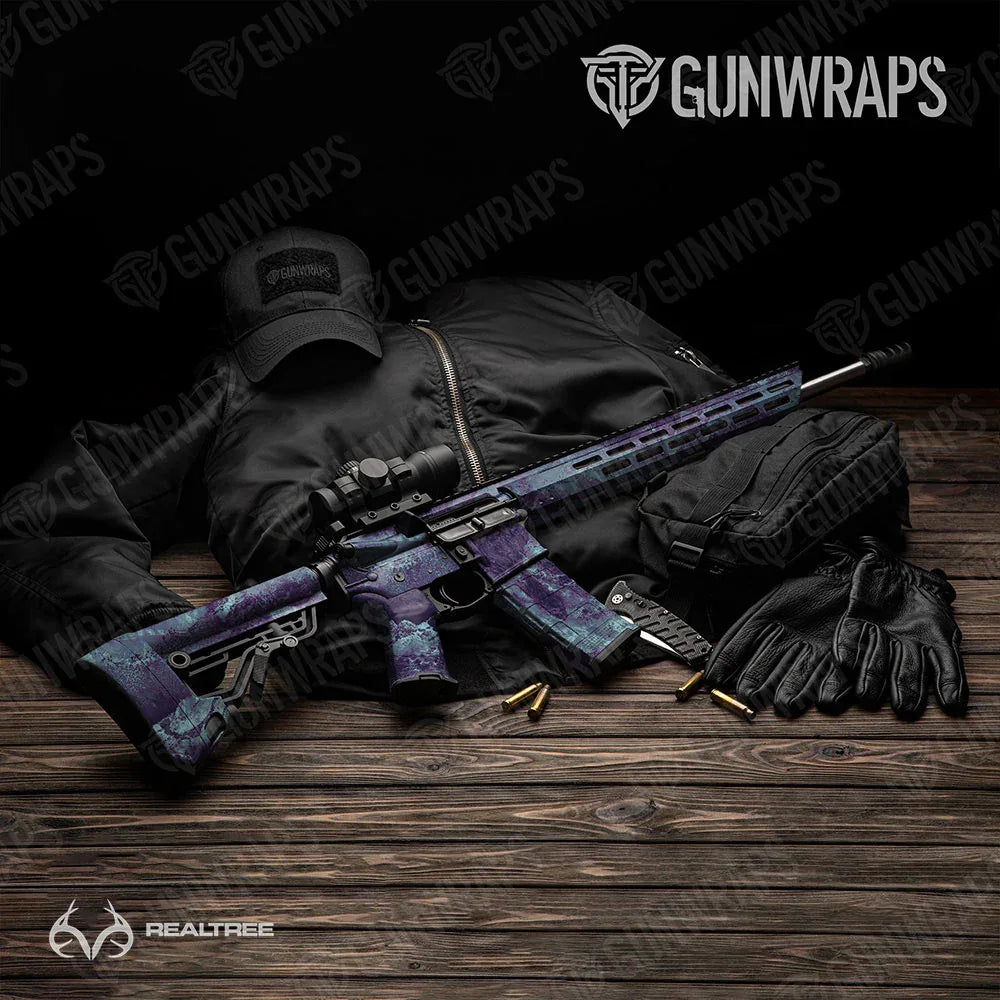 Realtree XTREME Frozen Grape AR-15 Gun Skin Vinyl Wraps