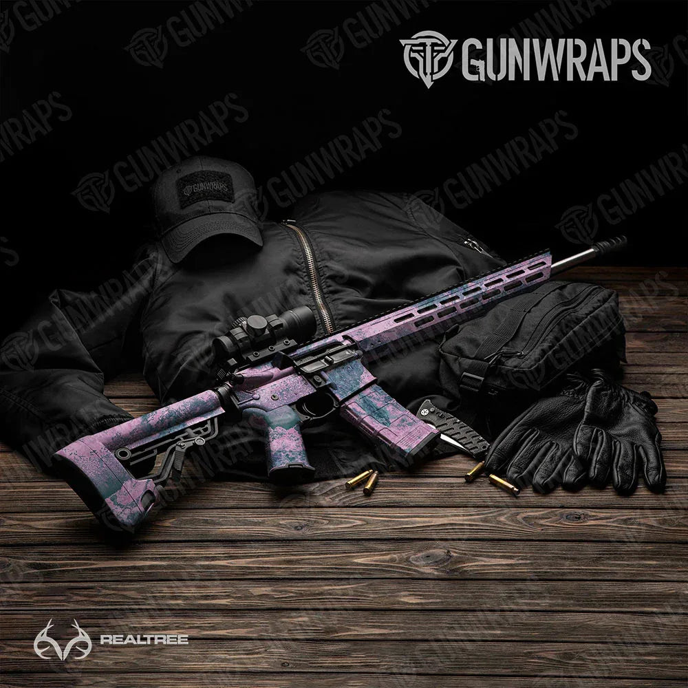 Realtree XTREME Lavender Haze AR-15 Gun Skin Vinyl Wraps