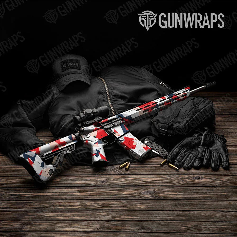 Shattered America AR-15 Gun Skin Vinyl Wraps